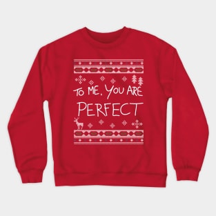 Love Actually To Me You Are Perfect Christmas Knit Crewneck Sweatshirt